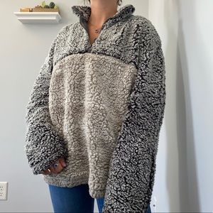 3/4 Zip Fuzzy Sweatshirt